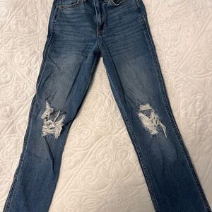 Hollister Blue Distressed Skinny Jeans
